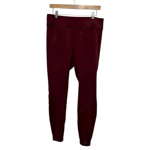 L.L. Bean Burgundy heavyweight base layer pants Sz L - Picture 1 of 5